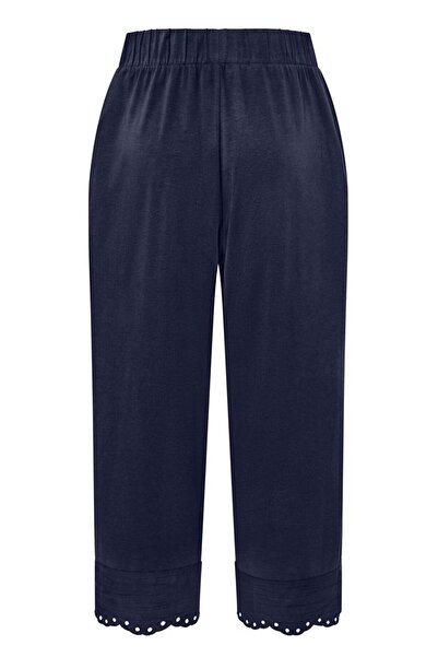 Tchibo Women Solid Culottes Pants, Navy Blue