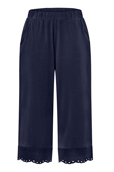 Tchibo Women Solid Culottes Pants, Navy Blue