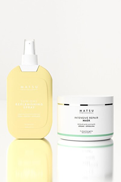 MATSU Sun Day Isıya Karşı Koruyucu Saç Bakım Sprey Ve Intensive Repair Yıpran...