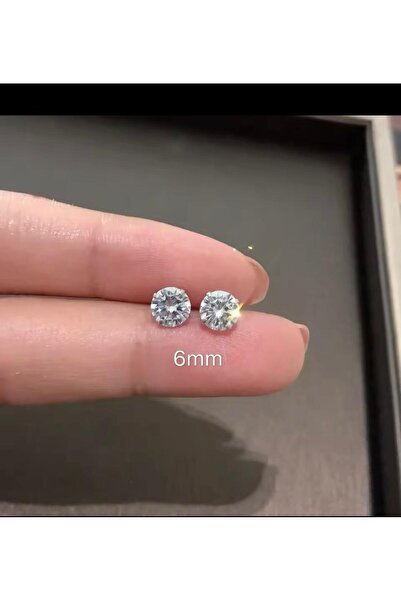 Arescollection 925 ayar gümüş zirkon taşlı 1 çift küpe
