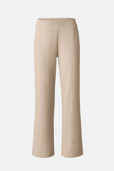 Tchibo Women Regular Fit Stripe No Pocket Pants, Tan