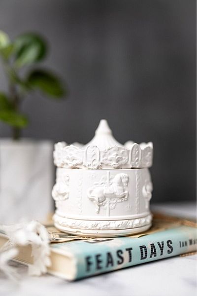 Mandalin Art Studio Carousel Decorative Jewelry Box