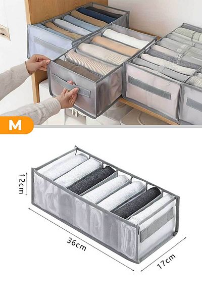 Serstil 7 Compartment Drawer Organizer with Handle - Medium 36X17X12 cm