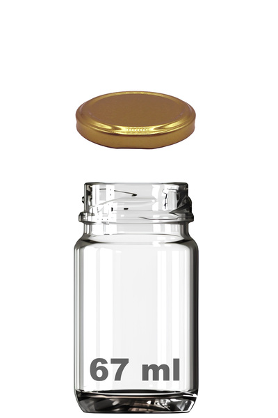 Afracam 67 ml Metal Gold Altın Kapaklı Shot Şişesi 67 Cc Şeffaf Küçük Kavanoz...