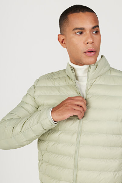 AC&Co / Altınyıldız Classics Erkek Mint Standart Fit Normal Kesim Dik Yaka Mont
