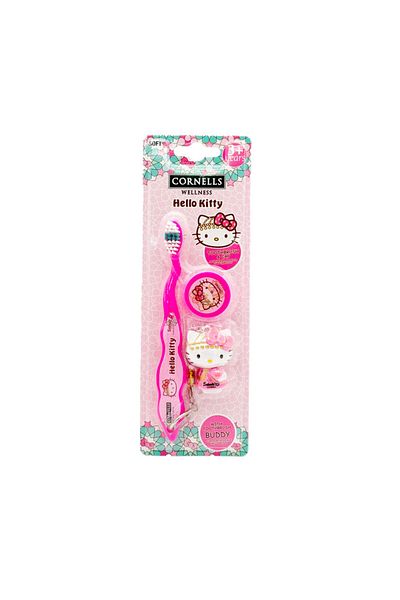 Cornells Hello Kitty Tooth Brush With Cap & Buddy
