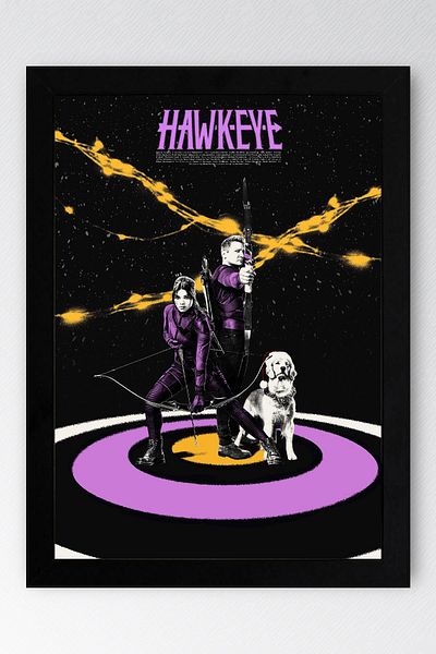 Saturn Hawkeye Framed Painting - Marvel Tv Poster Painting