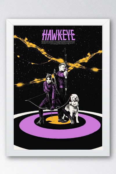 Saturn Pictură înrămată Hawkeye - Pictură poster din seria Marvel