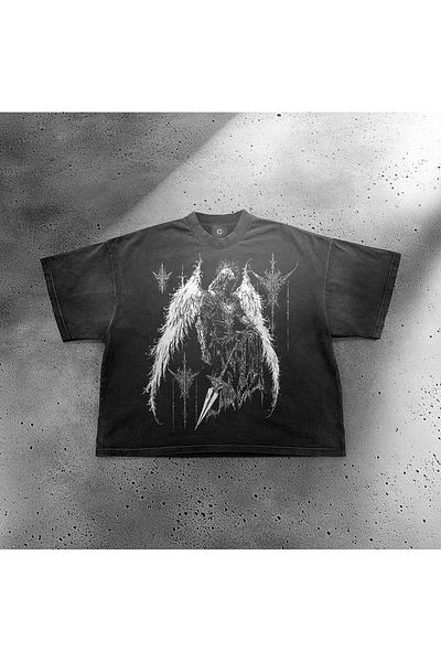 Gofeel Μπλουζάκι Unisex Warrior Angel Winged Shadow Oversize