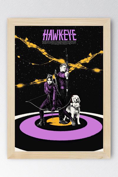 Saturn Hawkeye Framed Painting - Marvel Tv Poster Painting