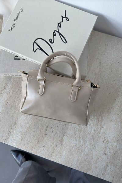 LEONAS Mini Buckle Γυναικεία τσάντα χιαστί και ώμου Marta Cream