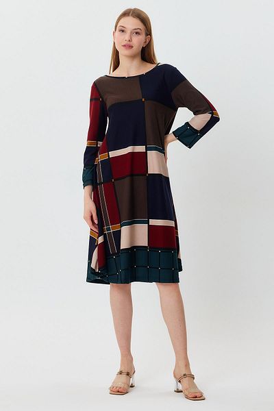 ALEXANDERGARDI Back Low-cut Patterned Dress (B22-23000)