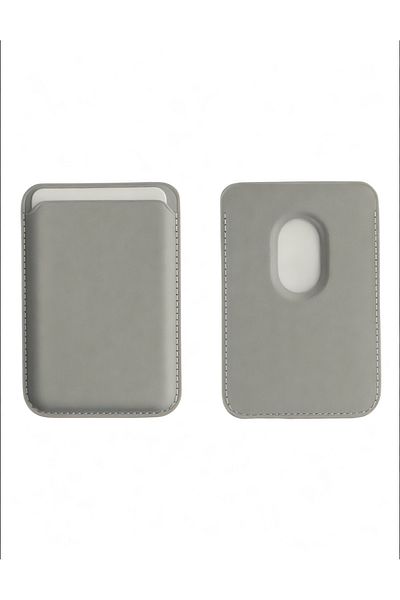 GNGMobil iPhone Compatible Silicone Magsafe Gray Wallet (Card Holder)