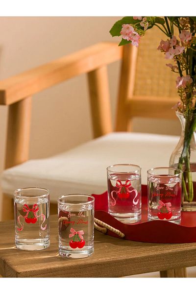 LC Waikiki Lcw Coffee Side Water Glass Set with Cherry 125 ml