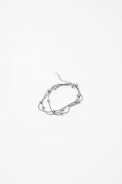 Opia JEWELRY Dorika Silver Color Steel Triple Tarnish Bracelet