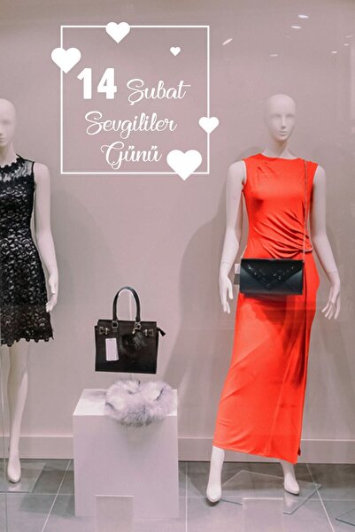 New Jargon 14 Şubat Sevgililer Günü Kare Üstünde Kalp 60 Cm Sticker