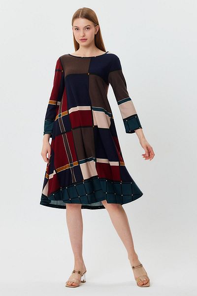 ALEXANDERGARDI Back Low-cut Patterned Dress (B22-23000)