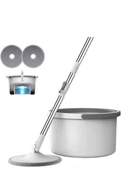Cady One Floor Mop With Round Handle And Portable Bucket