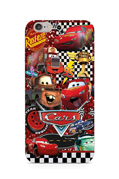 moonset Iphone 6 / 6S Uyumlu Arabalar Kolaj Tasarımlı Baskılı Şeffaf Telefon ...