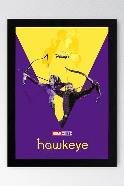Saturn Pictură înrămată Hawkeye - Pictură poster din seria Marvel