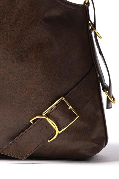 Mio Gusto Women's Shoulder Bag with Brown Belt Detail