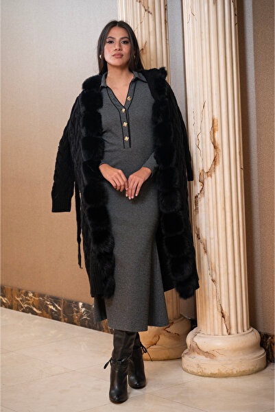 Esra Semiz KÜRKLÜ TRİKO HIRKA