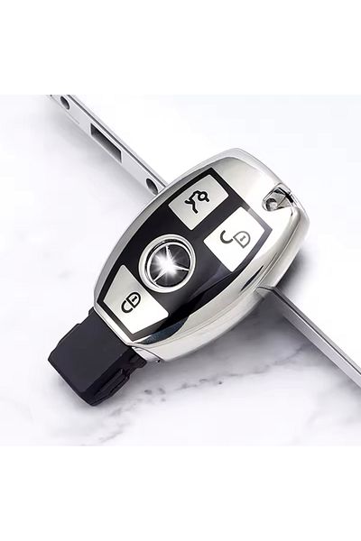 emii auto spare parts Mercedes Benz Gray Key Case - a B C E Gl S Gla Amg W204 W205 W212 Compatible