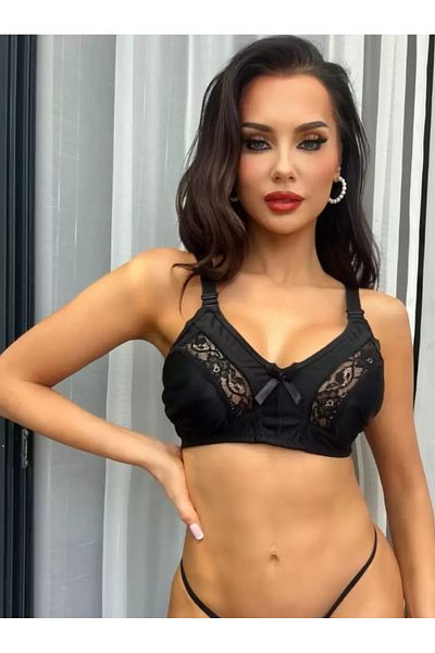 Gloria Night Lace Non-wired Gathering Bra