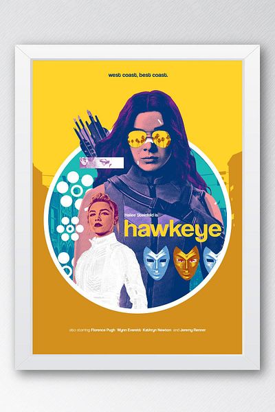 Saturn Pictură înrămată Hawkeye - Pictură poster din seria Marvel