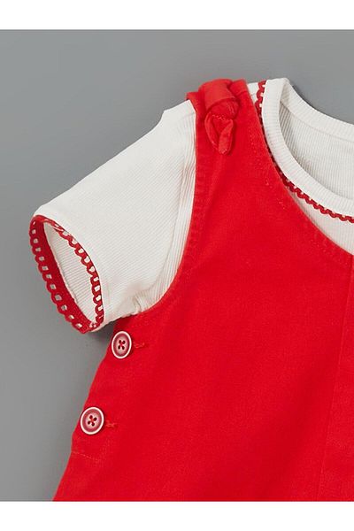 LC Waikiki Lcw Kids Crew Neck Girls' T-Shirt and Jumpsuit Set of 2