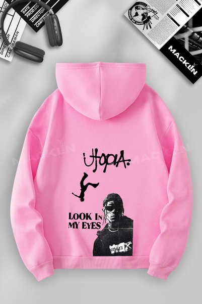 darkopia Unisex Women Men Utopia Look in My Eyes Printed Hooded Basic Sweatshirt