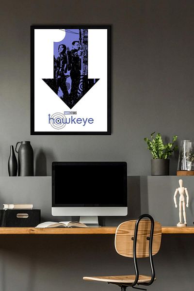 Saturn Pictură înrămată Hawkeye - Pictură poster din seria Marvel