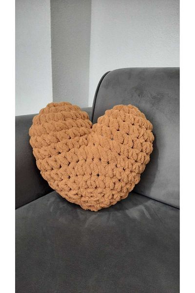 Alize Alize Puffy Heart Pillow Tobacco Color