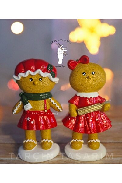 Handmade,2-Piece Cute Cookie Man Trinket, (Gingerman) (HANDMADE)
