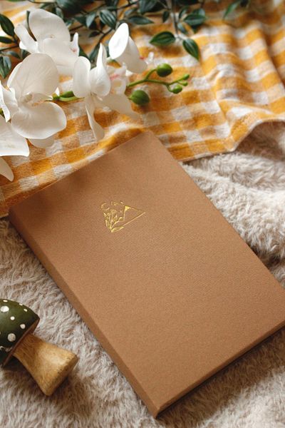 Nova Crafts Secret Mountain Garden Caramel Color Inside Kraft Notebook