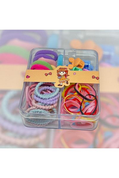 bijoux uniques مشبك الأطفال الملون المعبأ في علب ملونة