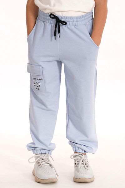 zepkids Μην αφήνετε να σημειώσετε Stop You Text Printed Blue Color Boys Sweatpants Single Bottom