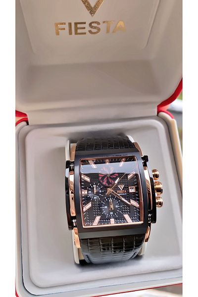 Fiesta Brand Black Color Inner Functions Active Men Wrist Watch