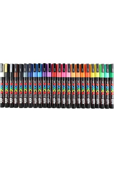 Uni Posca Uni Posca Acrylic Marker - Pc-5M-5D, 1.8-2.5 60'S, with Stand Gift