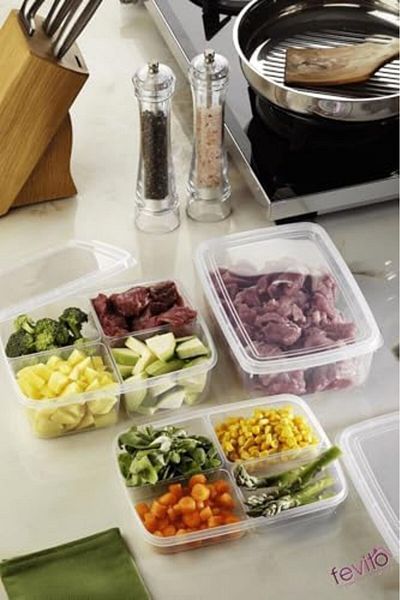 STOREMAX Mrttnca Microwave and Freezer Storage Container Set of 3 White S-413 Trndymrt 1087243