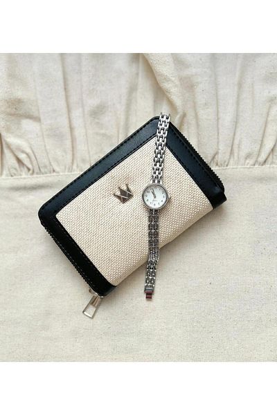 QUARTZ Minimal Metal Band Women's Wristwatch Silver Color