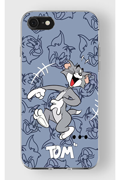 moonset Iphone 7 / 8 / SE Uyumlu Tom Tasarımlı Baskılı Şeffaf Telefon Kılıfı