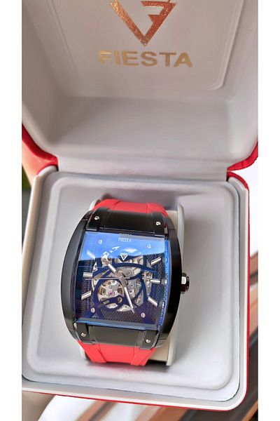 Fiesta Brand Red Color Inner Functions Active Men Wrist Watch