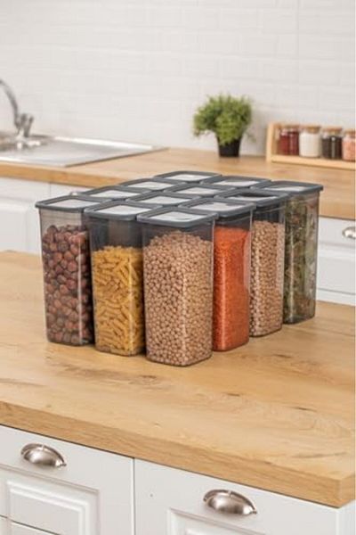 STOREMAX 12 Pcs 1900ml. Leak-Proof Silicone Vacuum Lid Square Food Storage Container. 1900ml Square