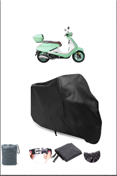 Breen غطاء دراجة نارية أسود يوكي جيلاتو 150 مقاوم للماء