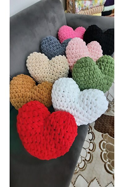 Alize ALİZE PUFFY KALP YASTIK PUDRA RENK SEVGİLİLER GÜNÜ HEDİYELİK DEKORATİF HEDİYELİK