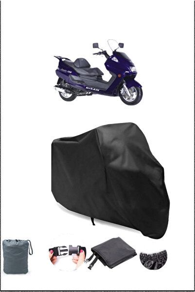 Breen غطاء دراجة نارية أسود بيسان سانتانا 125 مقاوم للماء
