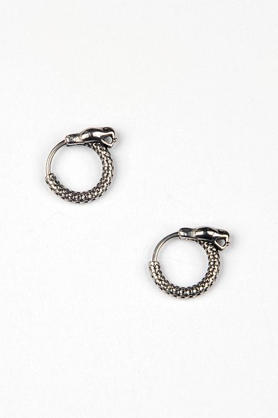 Lila Rosa Snake Gothic Steel Earrings