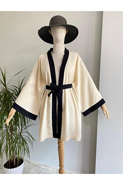BEJ DOKU KETEN KİMONO / KETEN PAREO