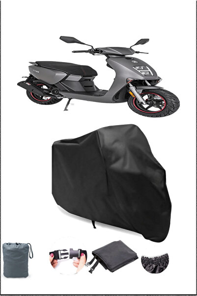 Breen Black Mondial 50 Tab Waterproof Proof Motorcycle Cover